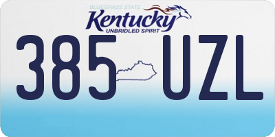 KY license plate 385UZL