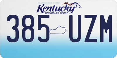 KY license plate 385UZM