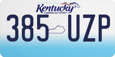 KY license plate 385UZP