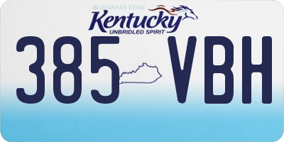 KY license plate 385VBH