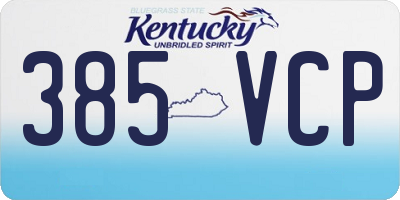 KY license plate 385VCP