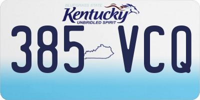 KY license plate 385VCQ