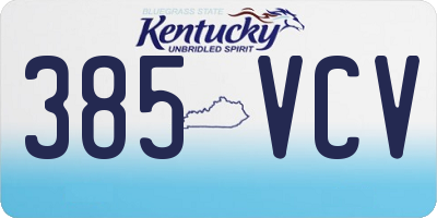 KY license plate 385VCV