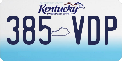 KY license plate 385VDP