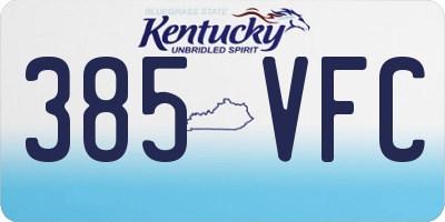 KY license plate 385VFC