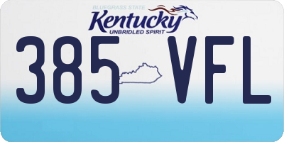 KY license plate 385VFL