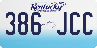 KY license plate 386JCC