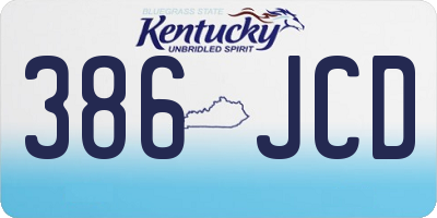 KY license plate 386JCD