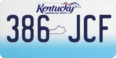 KY license plate 386JCF