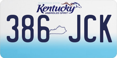 KY license plate 386JCK