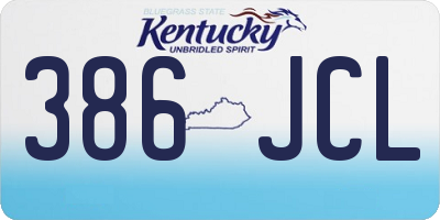 KY license plate 386JCL