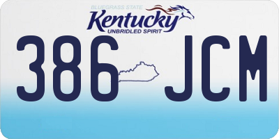 KY license plate 386JCM