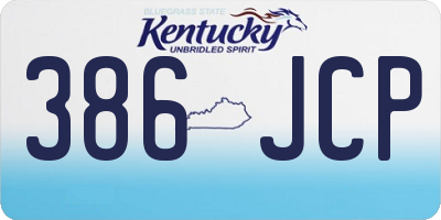 KY license plate 386JCP
