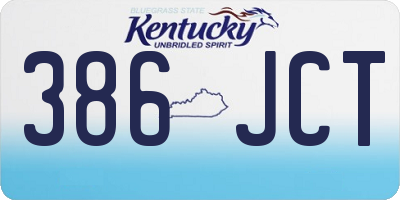 KY license plate 386JCT