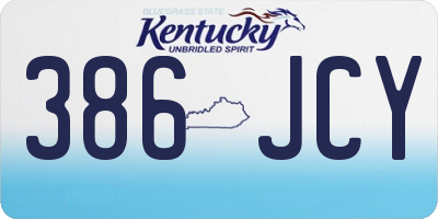 KY license plate 386JCY
