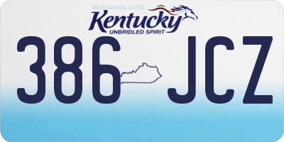 KY license plate 386JCZ