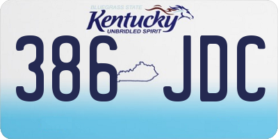 KY license plate 386JDC