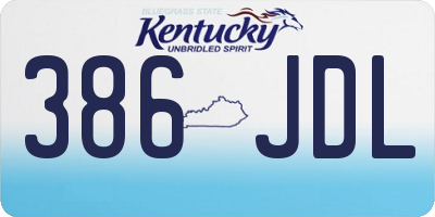 KY license plate 386JDL