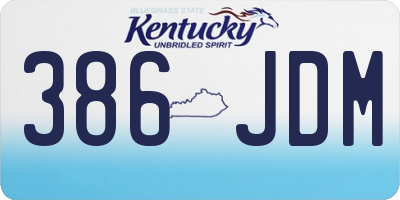 KY license plate 386JDM