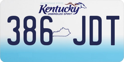 KY license plate 386JDT