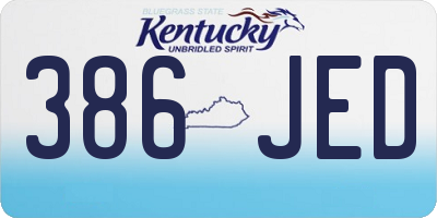 KY license plate 386JED