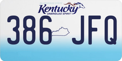 KY license plate 386JFQ