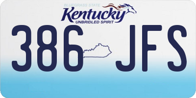 KY license plate 386JFS