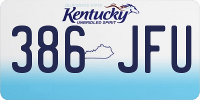 KY license plate 386JFU