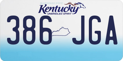 KY license plate 386JGA