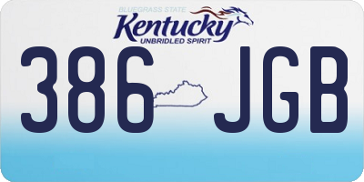 KY license plate 386JGB