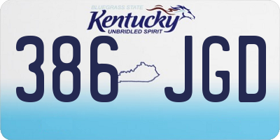 KY license plate 386JGD
