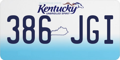 KY license plate 386JGI
