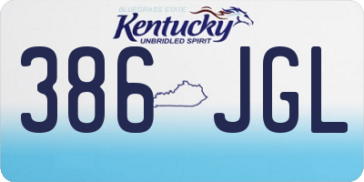 KY license plate 386JGL