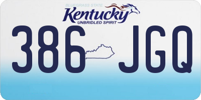 KY license plate 386JGQ
