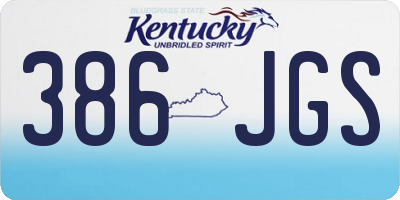 KY license plate 386JGS