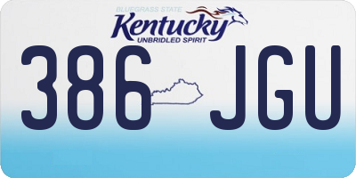 KY license plate 386JGU