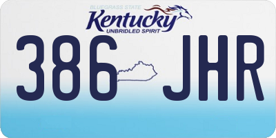KY license plate 386JHR