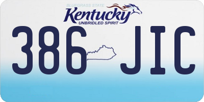KY license plate 386JIC