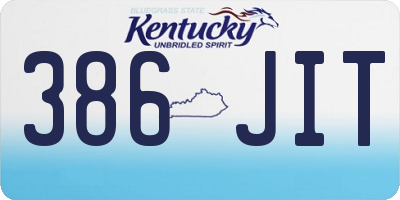 KY license plate 386JIT