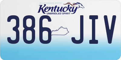 KY license plate 386JIV