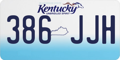 KY license plate 386JJH