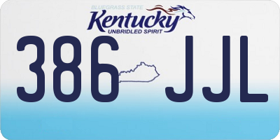 KY license plate 386JJL