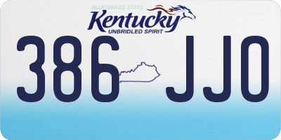 KY license plate 386JJO