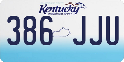 KY license plate 386JJU