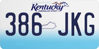 KY license plate 386JKG