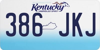 KY license plate 386JKJ