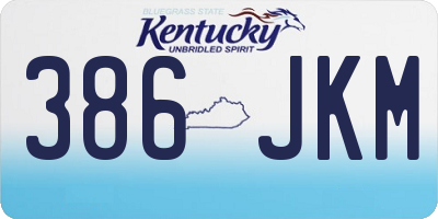KY license plate 386JKM