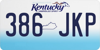 KY license plate 386JKP