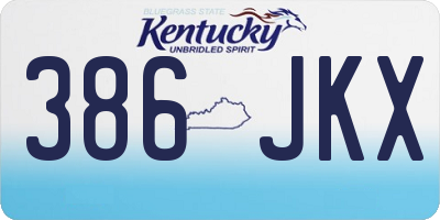 KY license plate 386JKX