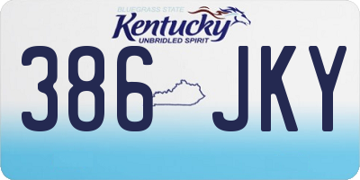 KY license plate 386JKY